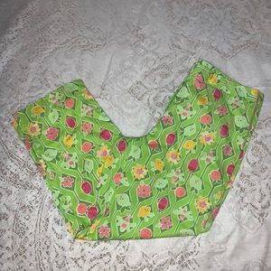 Vintage white label Lilly Pulitzer green Capri pants